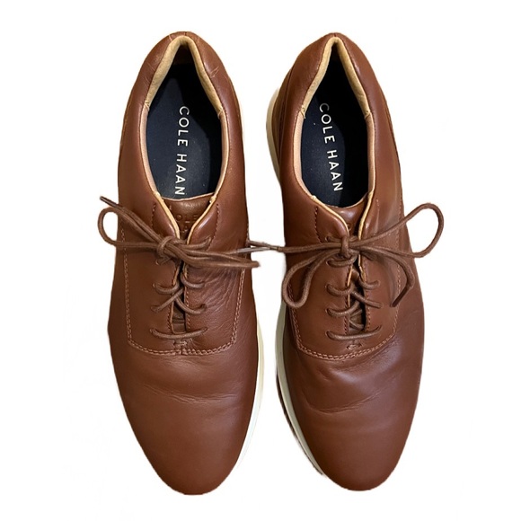 Cole Haan Grand Brown Leather Shoes - Picture 3 of 9